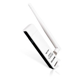 Adaptador de Red USB2.0, TP-link, TL-WN722N, alta ganancia 150Mbps 2.4Ghz, 1 antena de 4dBi ALTA GANANCIA 150MBPS
