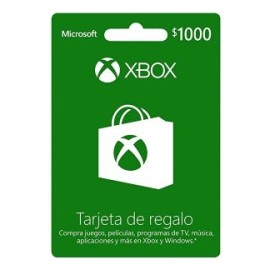Xbox Gift Card / Tarjeta de Regalo, $1000  ONLINE ESD 1000 MXN R15 K4W-03200